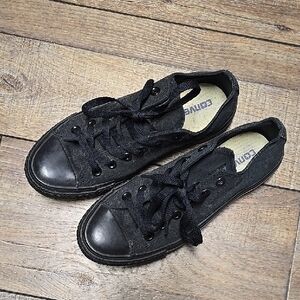 Converse All Black Canvas Shoes
